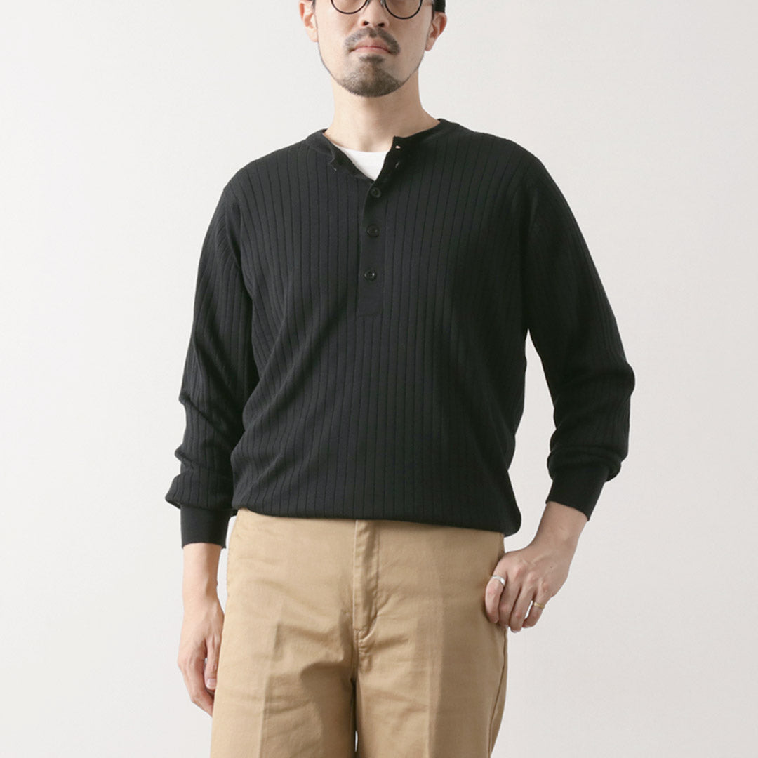 JOHN SMEDLEY（ジョンスメドレー）A4713 30G ヘンリーネック リブ