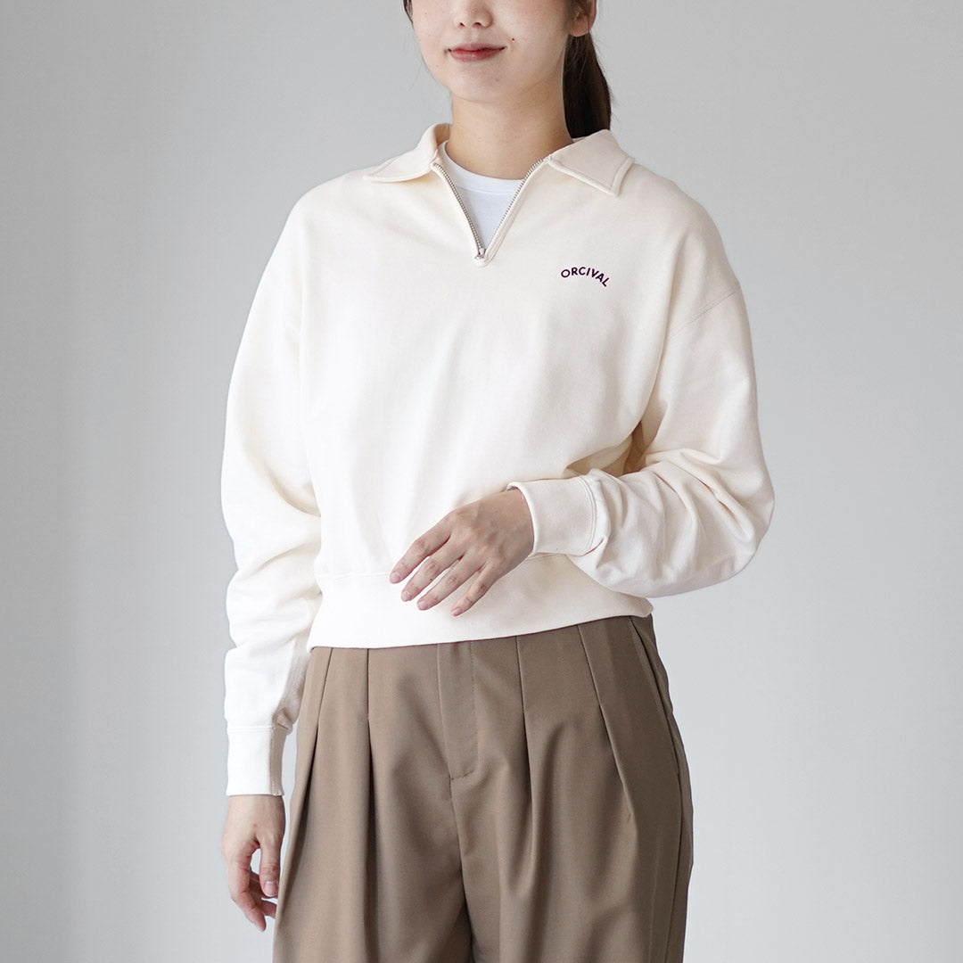 ORCIVAL（オーシバル） ミニ フレンチテリー ハーフジップ スウェット