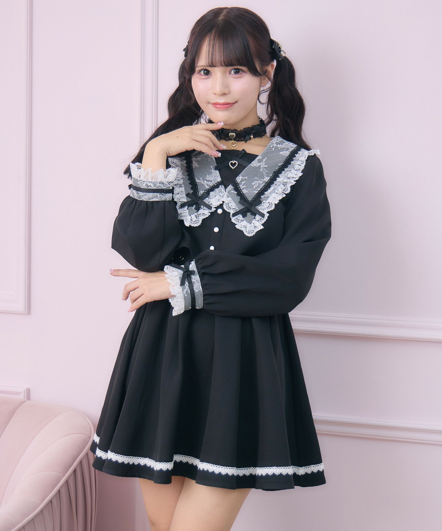 レイヤード配色セーラーワンピース | Rlab store