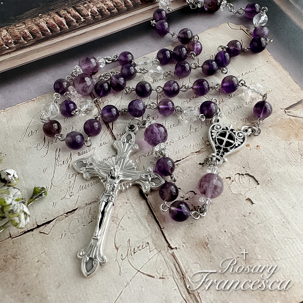 Miserereのロザリオ（アメジスト） | ハンドメイドのロザリオ Rosary