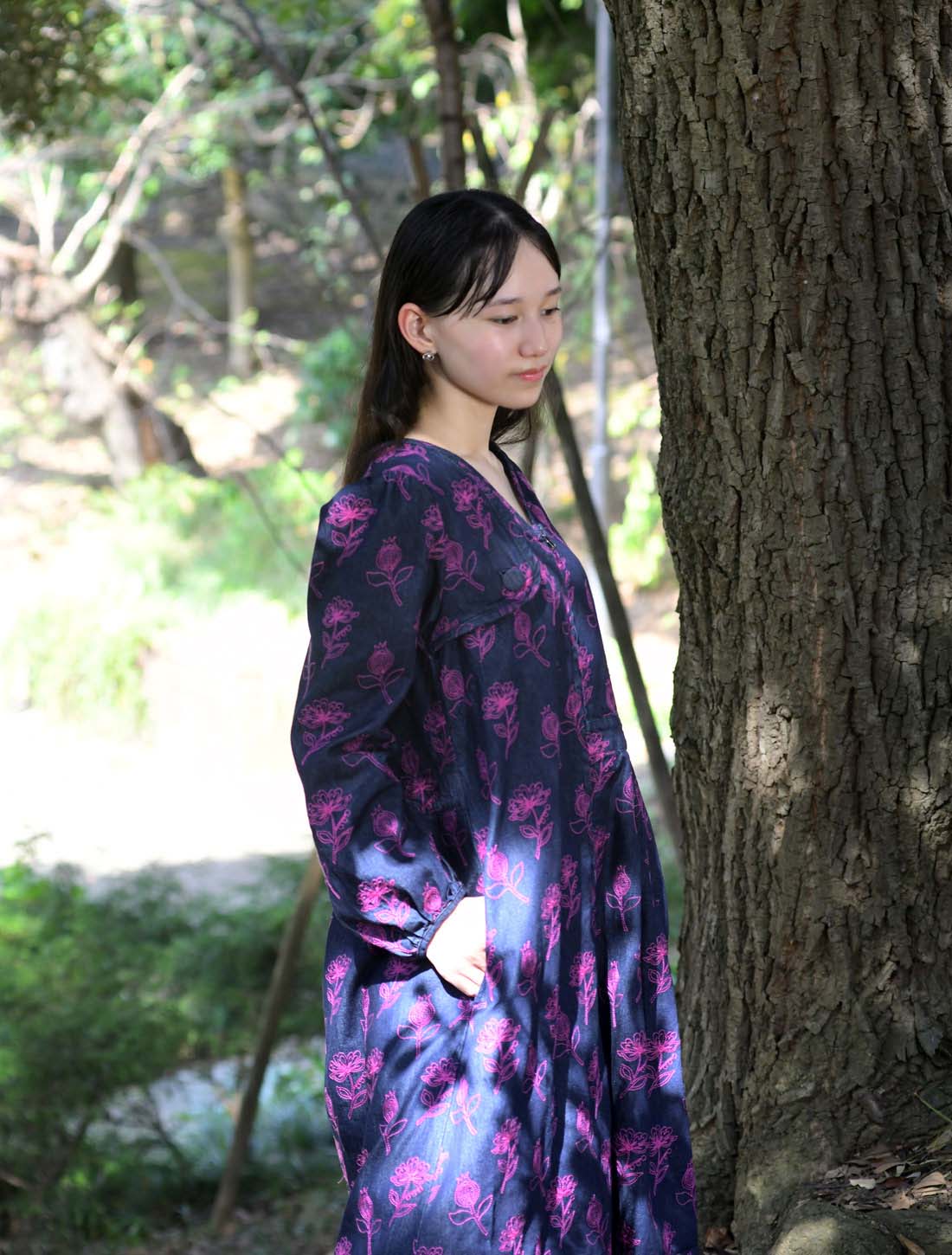 け298 Cooアルベロベロ 刺繍 フーディー コート カーキ ブタ 花