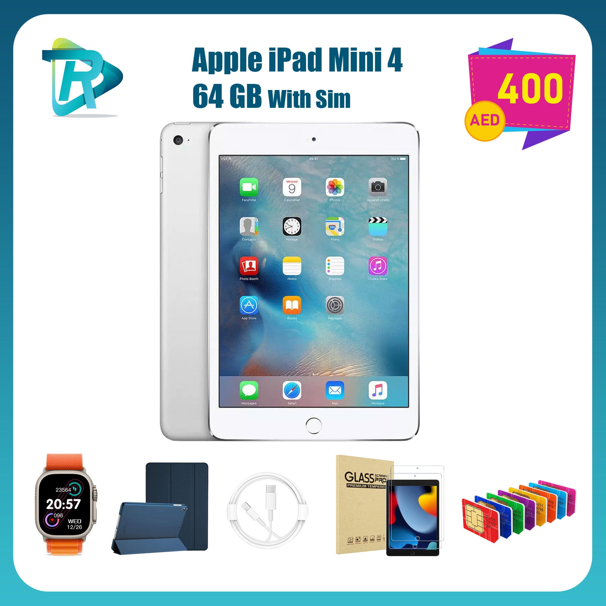 Apple iPad Mini 4 (Wi-Fi + SIM) – Compact Power with Touch ID