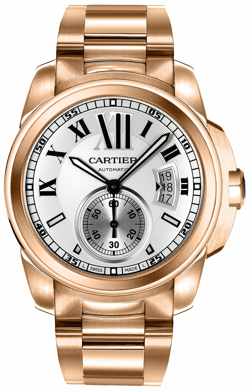 W7100018 Cartier Calibre de Cartier Silver Dial 18K Pink Gold Case