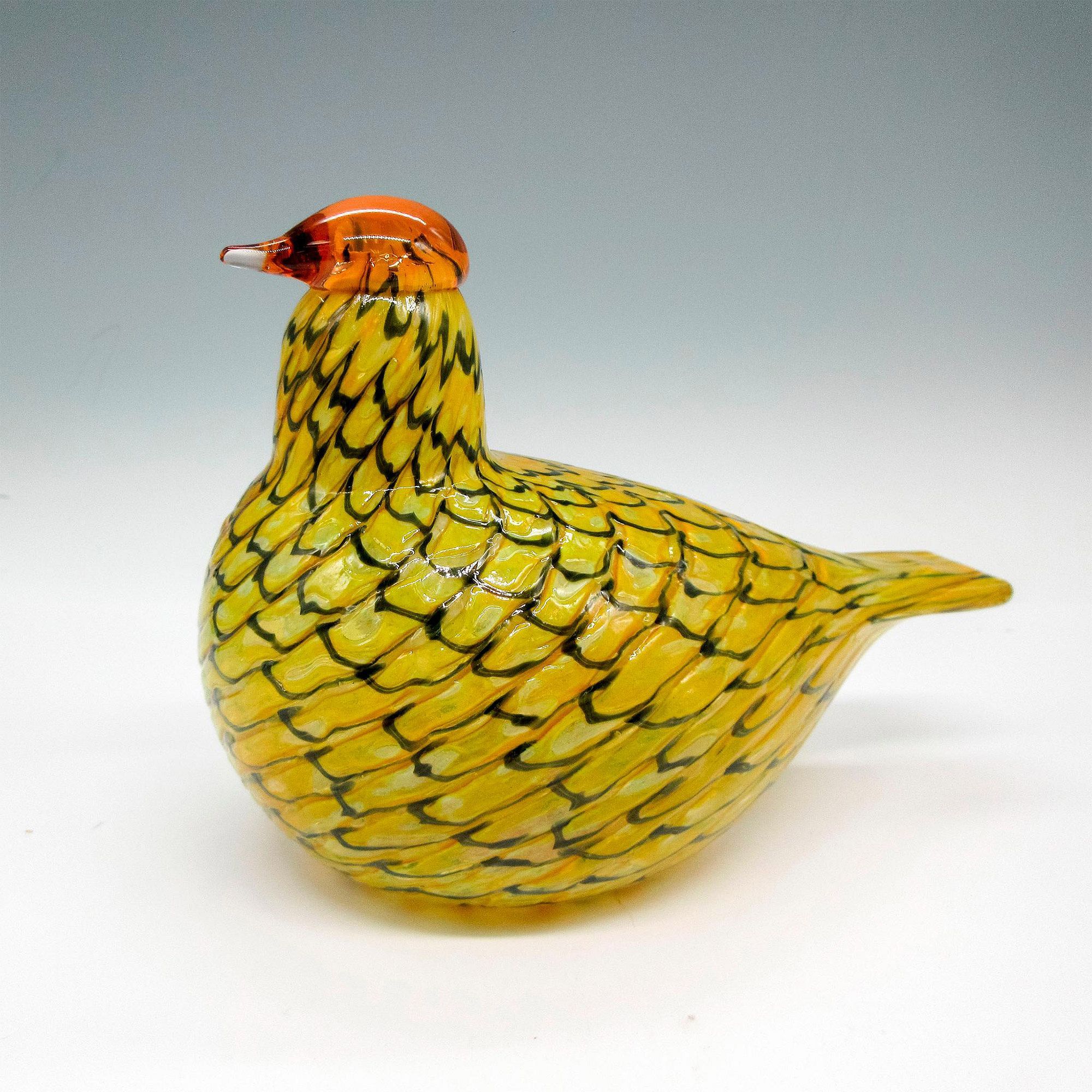 iittala Oiva Toikka Art Glass Bird Figurine, Summer Grouse sold at
