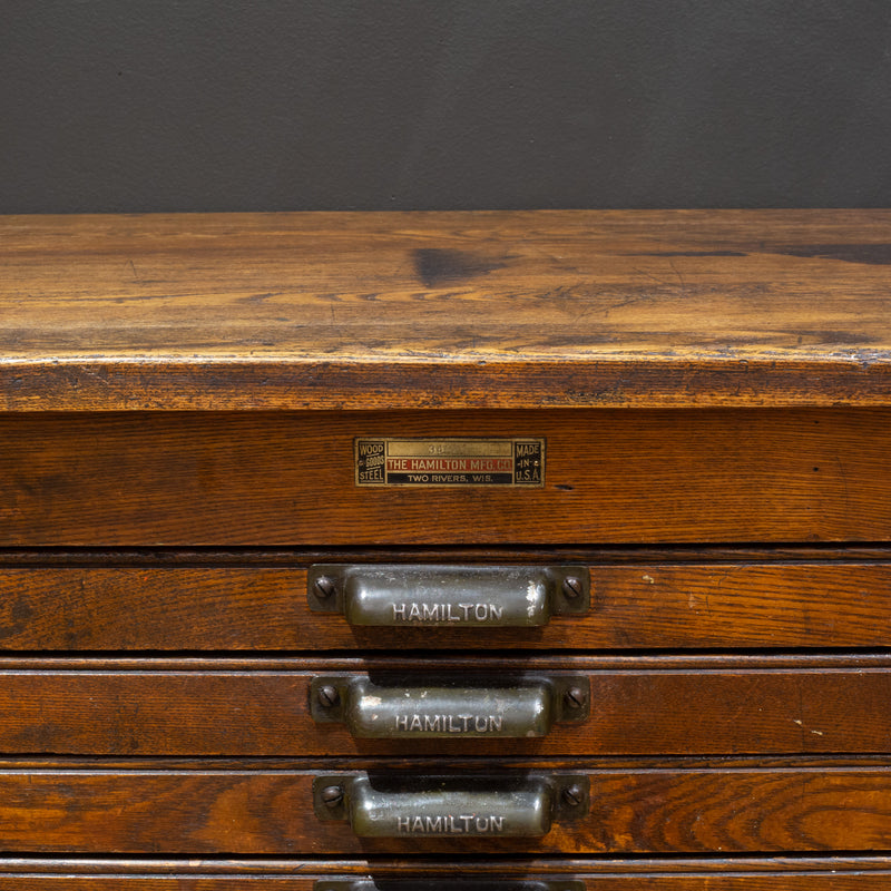 Antique Hamilton Industrial Typesetter's 24 Drawer Cabinet c.1920