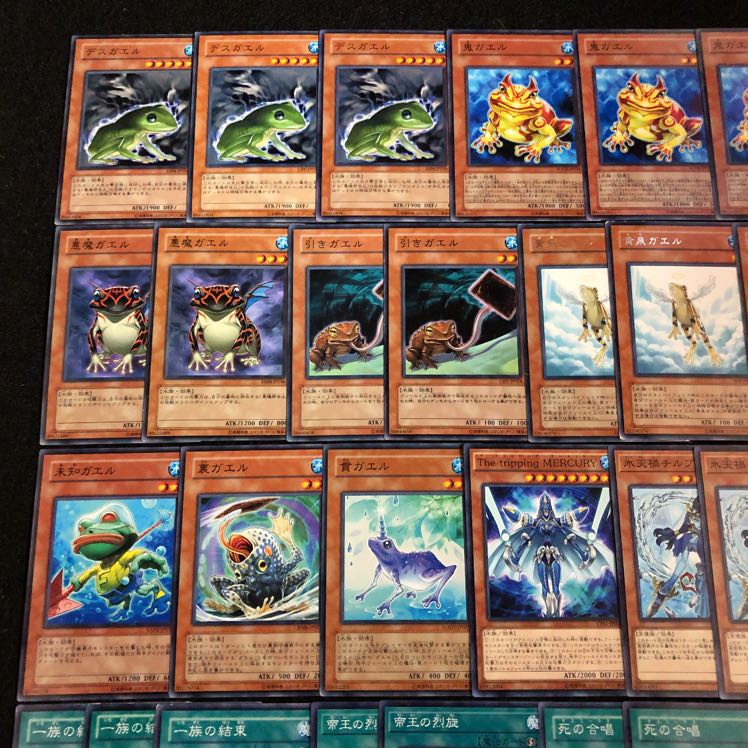 遊戯王 カエル デッキ40枚 EX15枚 構築済み ガエル エクシーズ 水族 30