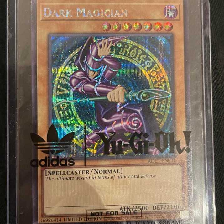 遊戯王 英語版 ブラックマジシャン ADIDAS シークレットレア 限定 1枚