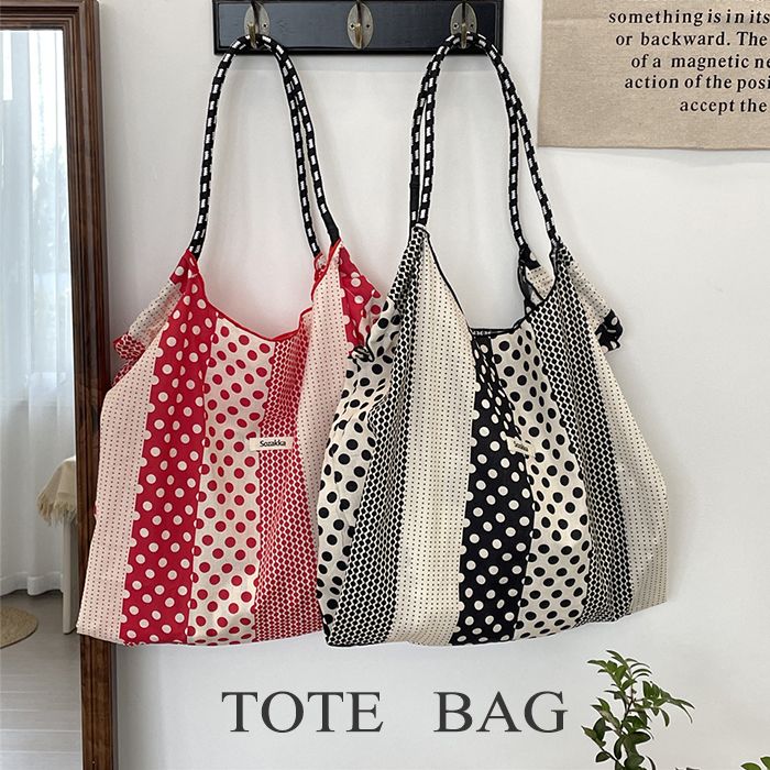 新作 レディース ショルダーバッグ トートバッグ 肩掛け ポケット 水玉