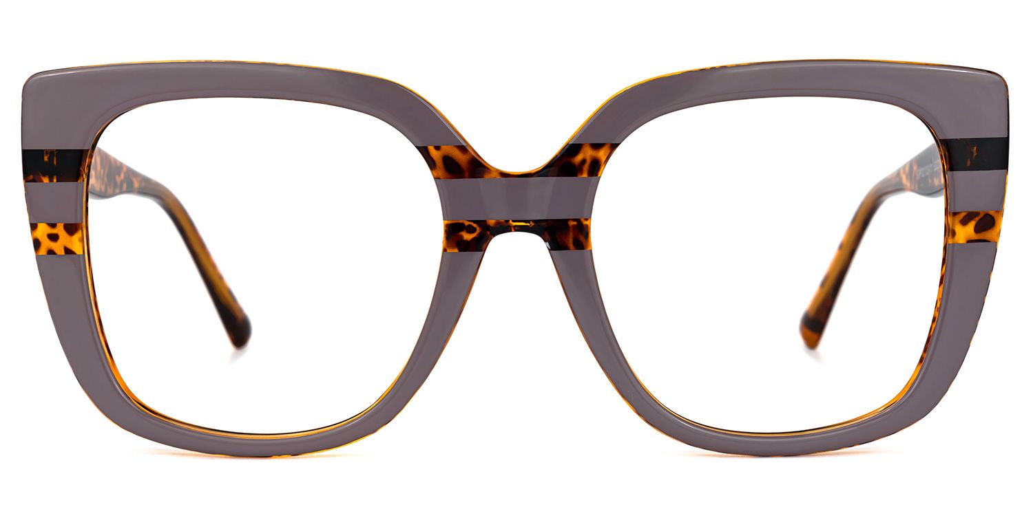 Brenda Square Mauve Frame Glasses / Prescription Glasses