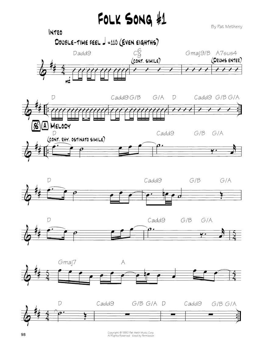 パット・メセニー・ソングブック【Pat Metheny SongBook】 - Pat