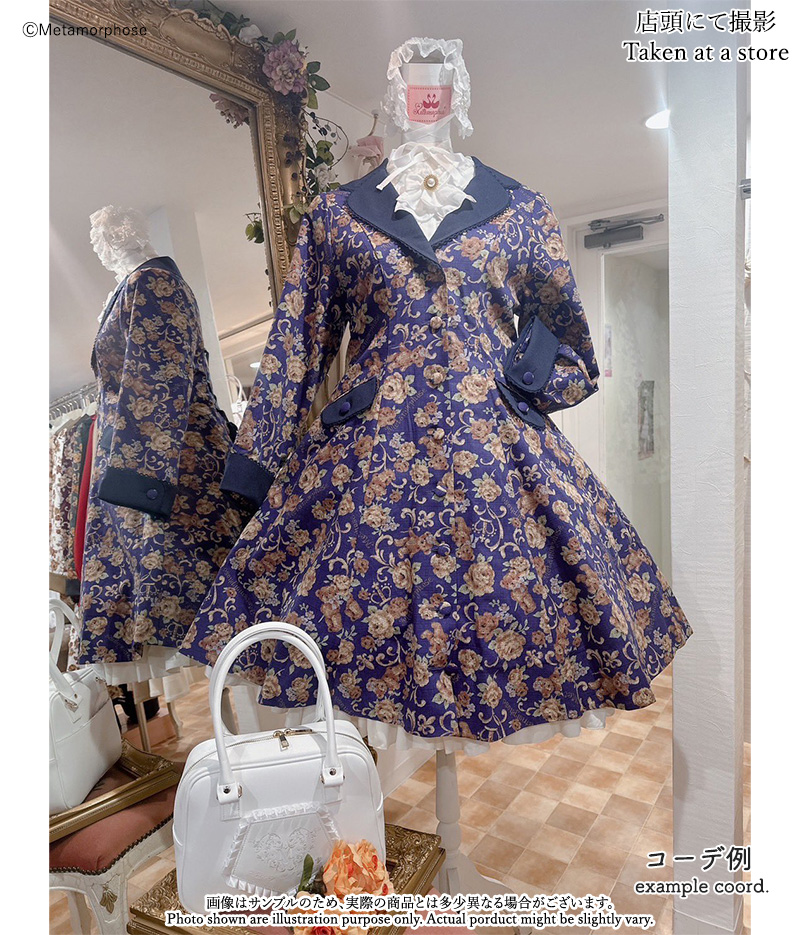 ゴブラン風くまちゃんコートワンピース - ワンピース、ジャンパー