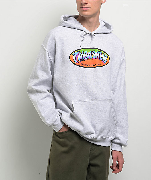 Thrasher Ninety Five By Spanky Heather Grey Hoodie | Zumiez