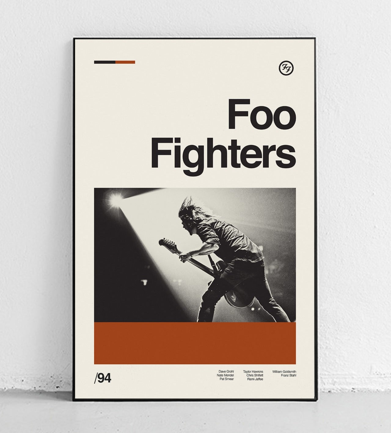 Foo Fighters Poster Midcentury Modern – Sandgrain Studio