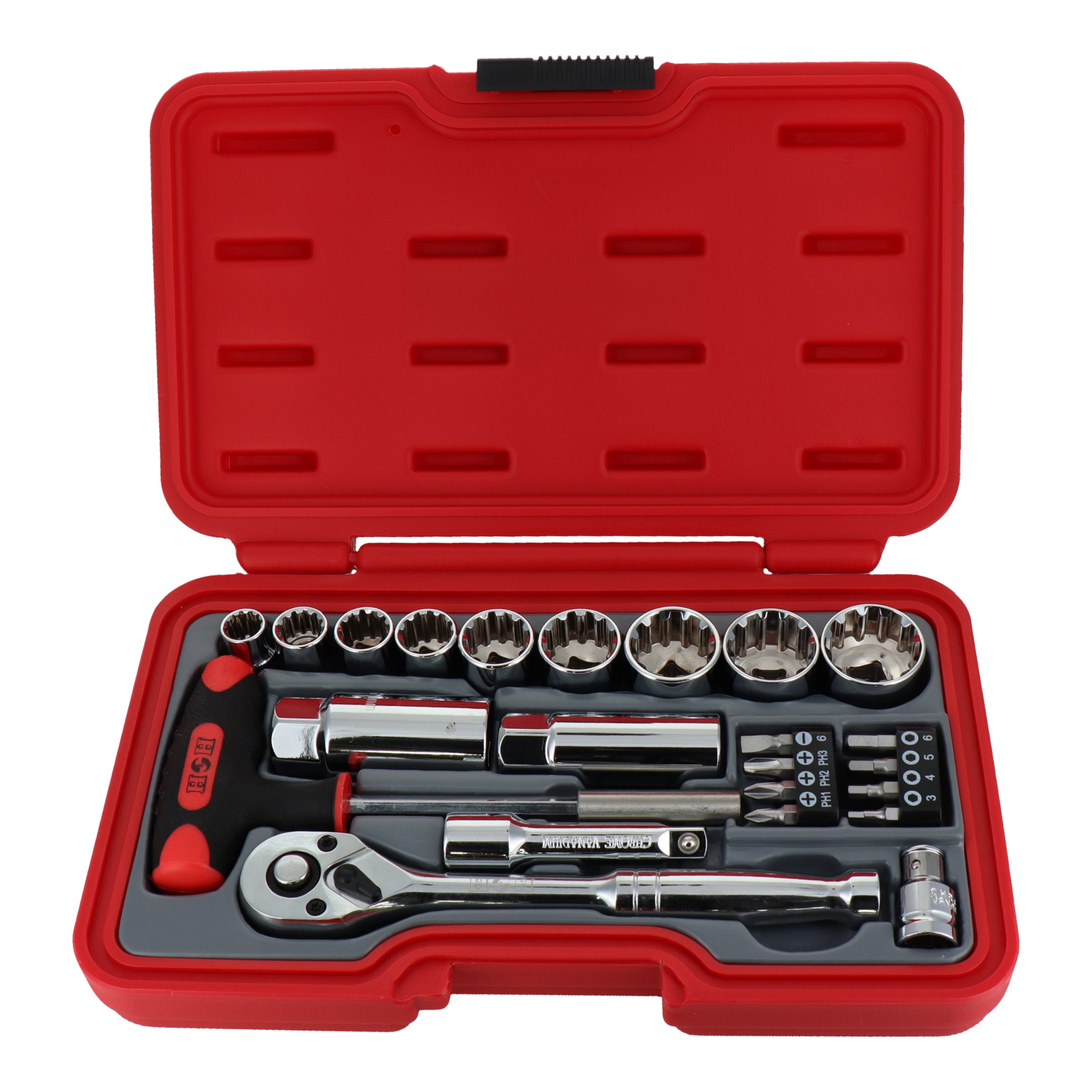 H-3023 ソケットレンチ ソケット＆ビットセット 23pcs.ソケットレンチ