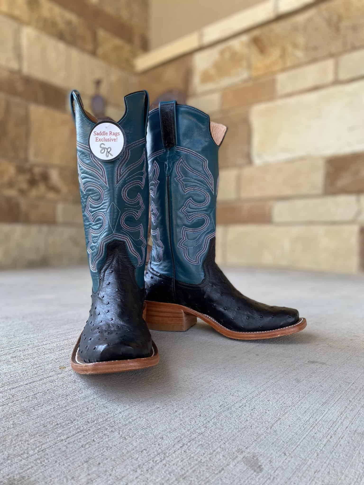 Rios of Mercedes Women's Black Full Quill Boot - Saddle Rags