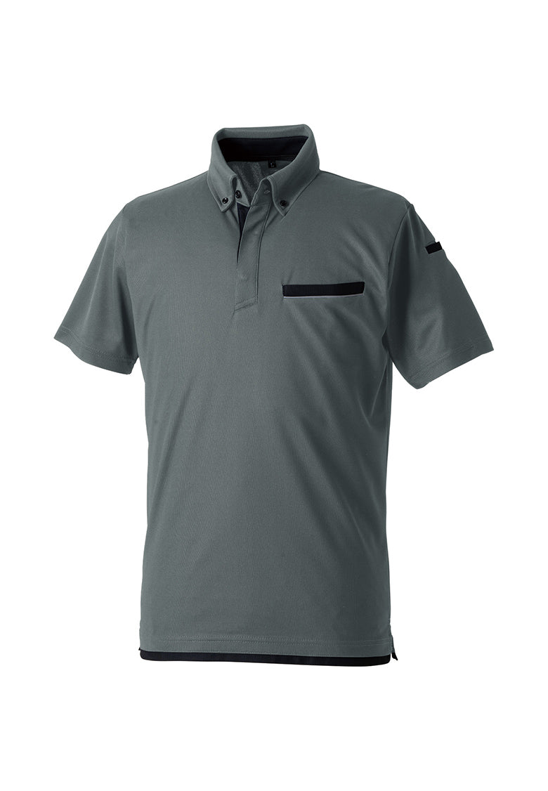 SOWA 7335-51 桑和 エコ 半袖ボタンダウンポロシャツ(胸ポケット付き