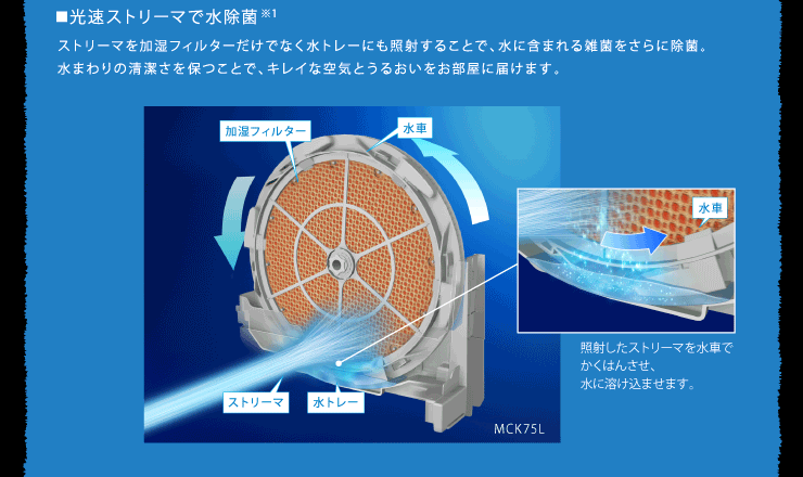 ダイキン 除加湿空気清浄機 ACZ65L‐W （MCZ65L‐W