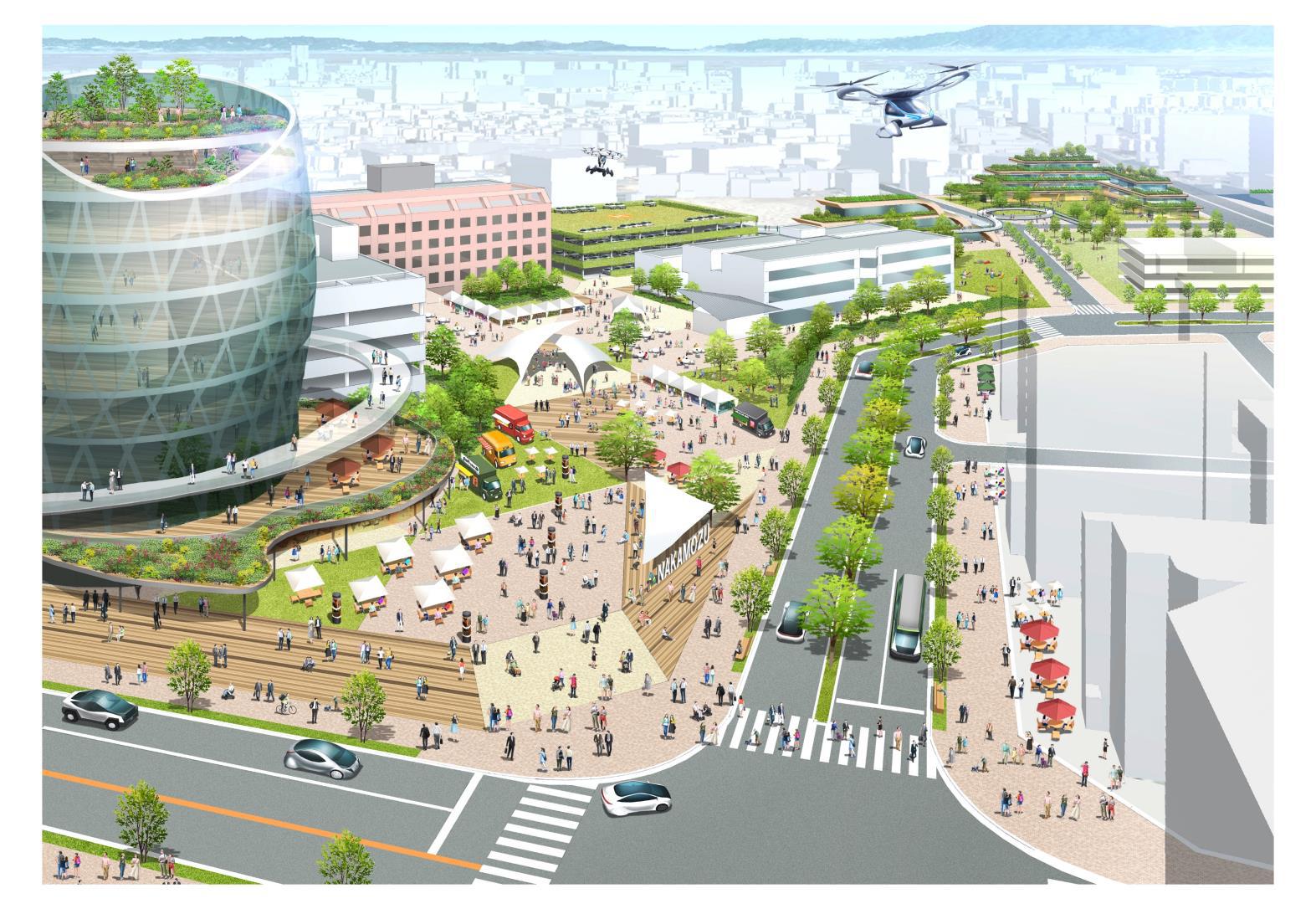 大阪府堺市が『中百舌鳥駅周辺活性化基本方針』を策定！緑あふれる駅前