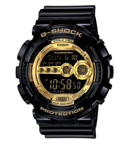 G340 Casio | G-Shock GD-100GB-1DR Black-Gold Analog-Digital Watch