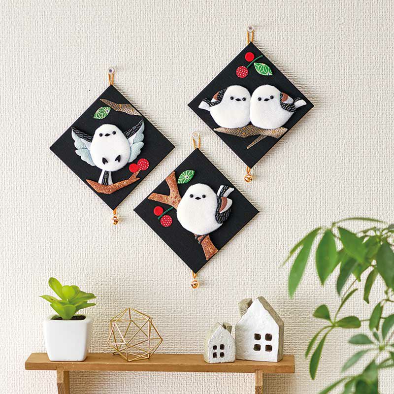 古布 押絵 縮緬細工 ハンドメイド お正月遊び兎 押し絵 : 古布おざき