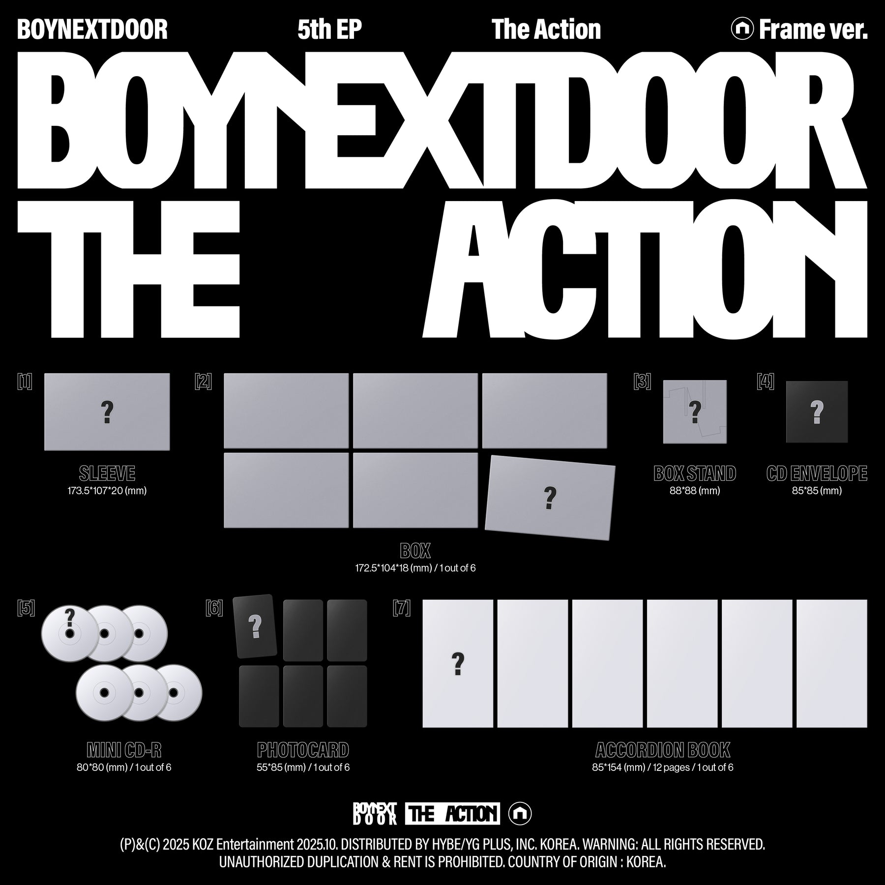 BOYNEXTDOOR - EP - The Action - Frame Version – SarangHello LLC