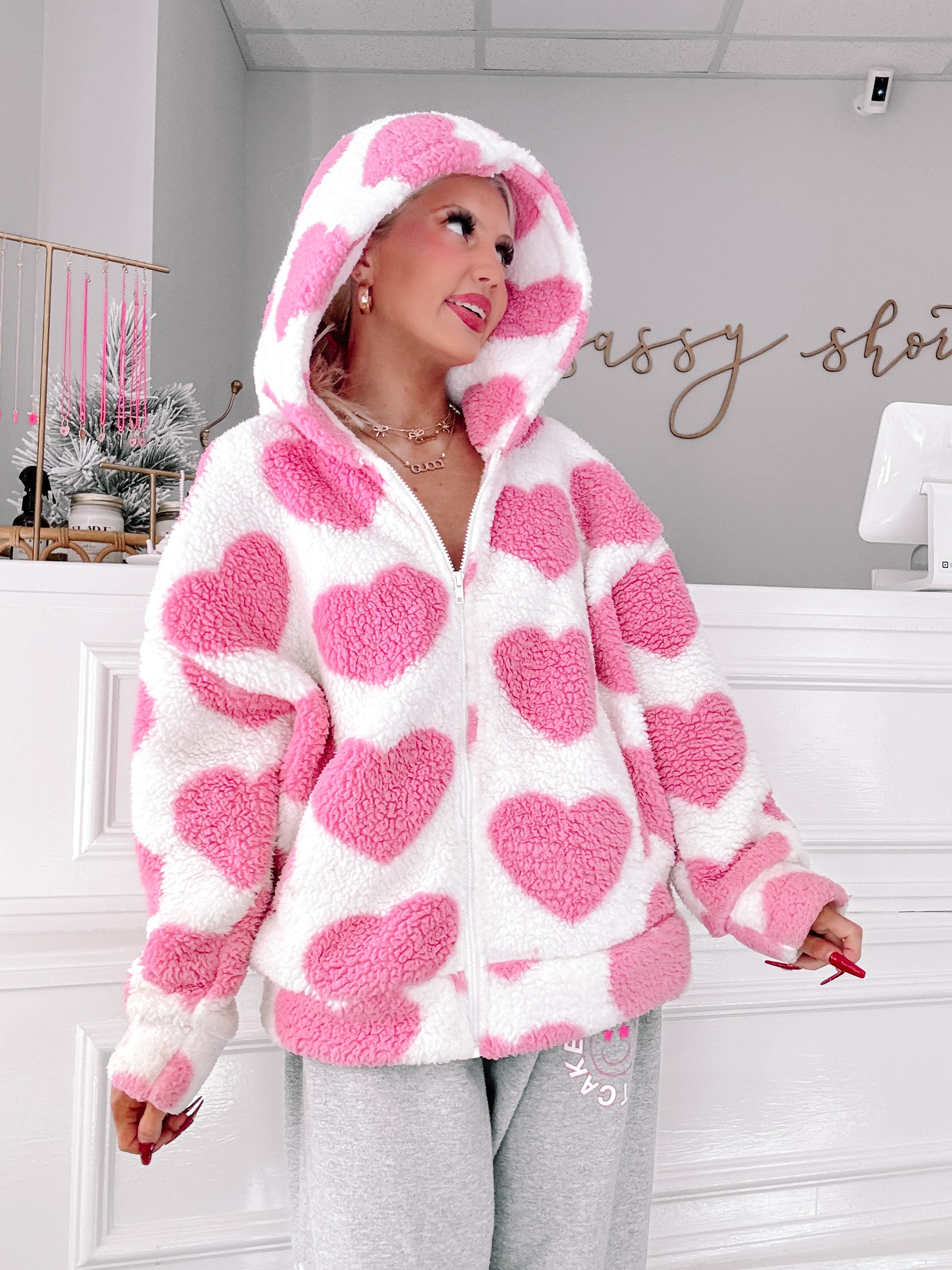 Love Bug Sherpa Heart Jacket | Sassy Shortcake