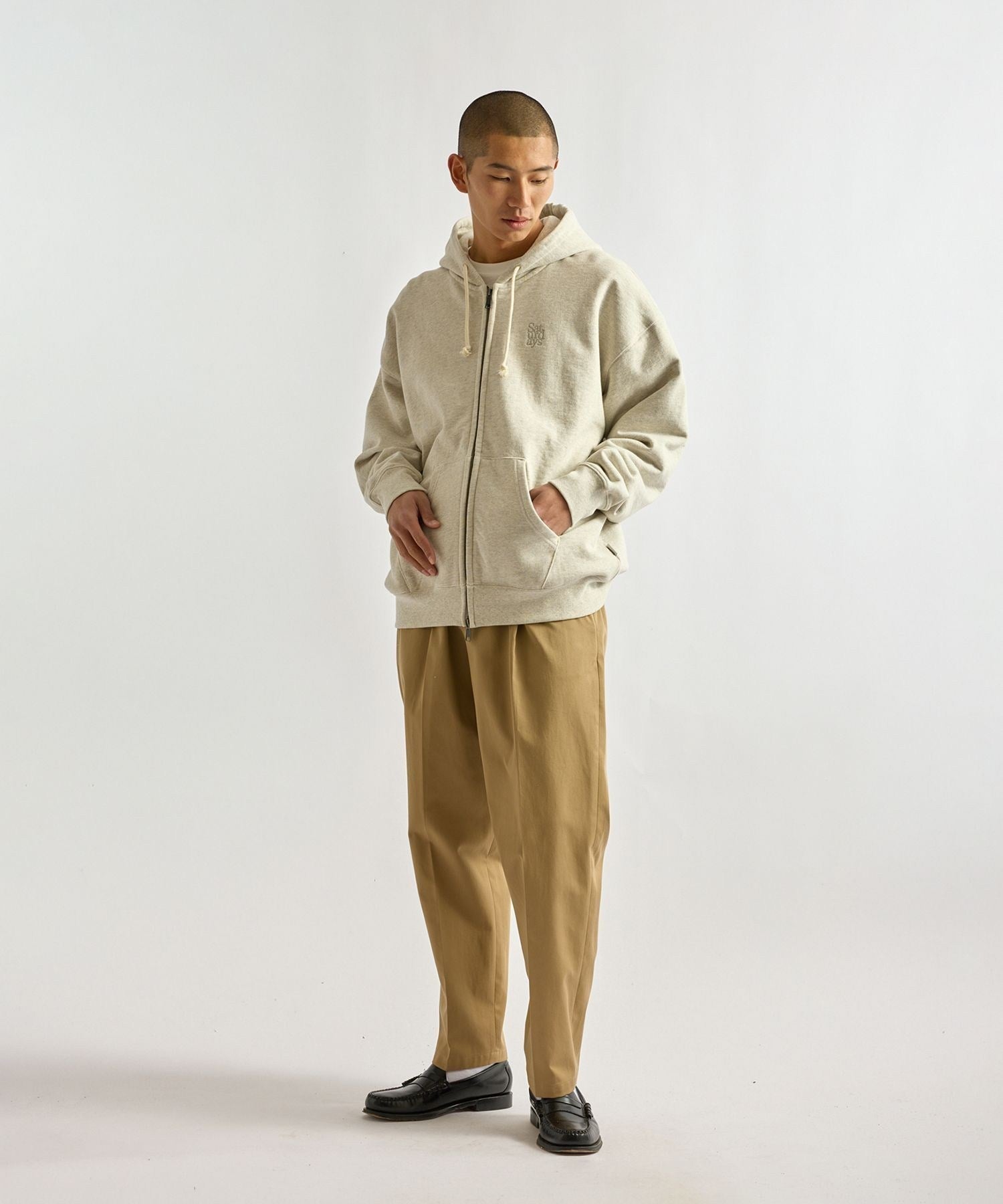 Canal Waffle Lined Zip Hoodie | Saturdays NYC Japan