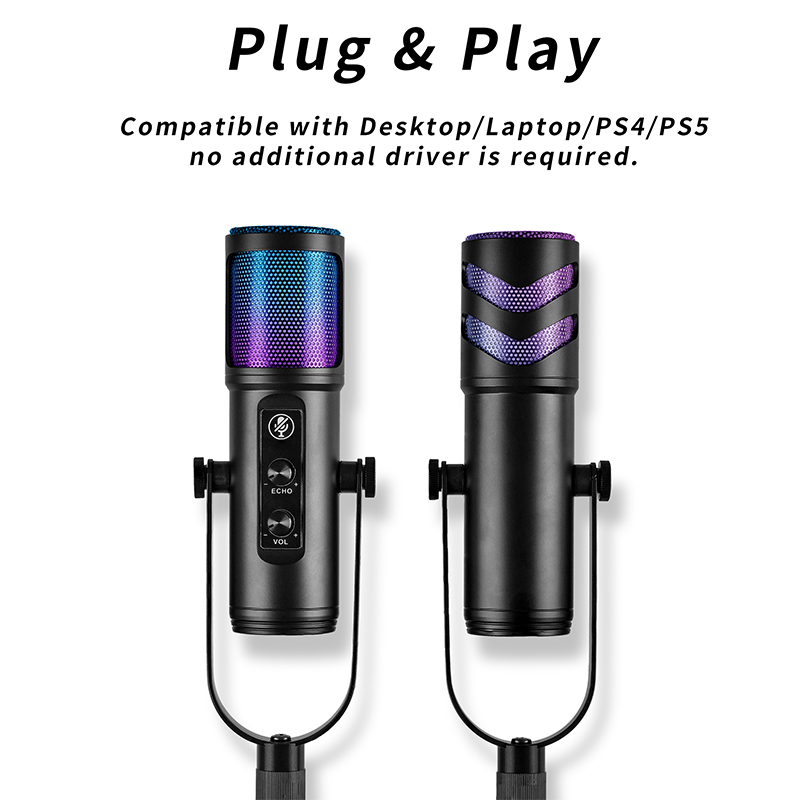 ZX-776 メタルライブストリーミングUSBマイク デスクトップPC/ノート