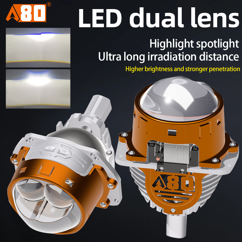 A80-GT3 3-Inch Dual Lens LED Headlight, 15000lm, IP68 for Mazda 3