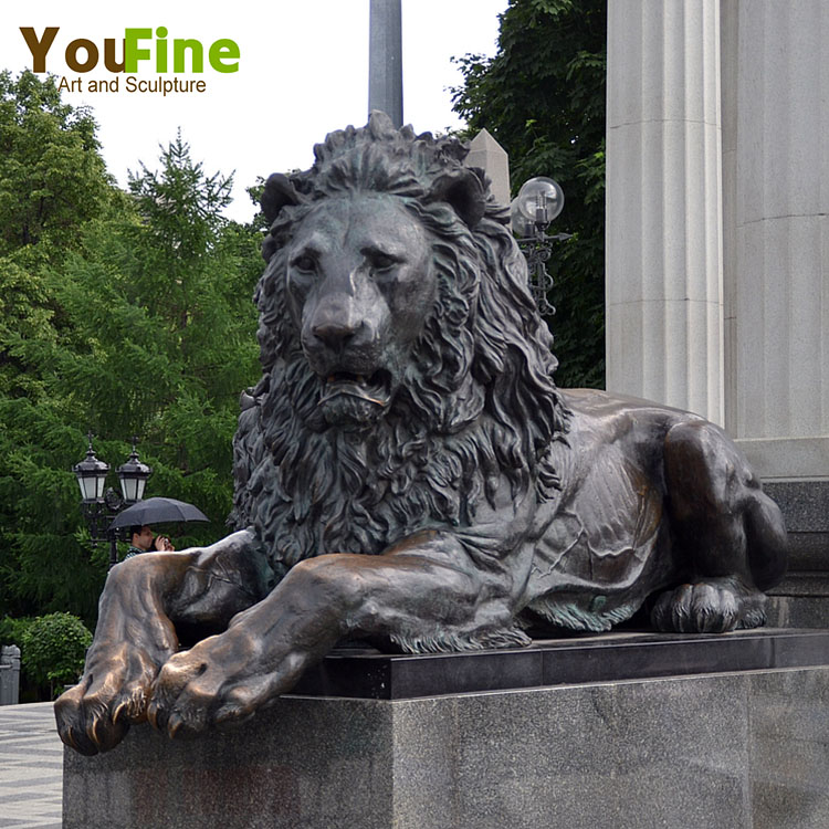 玄関装飾 ブロンズ製 寝そべりライオン像| Alibaba.com