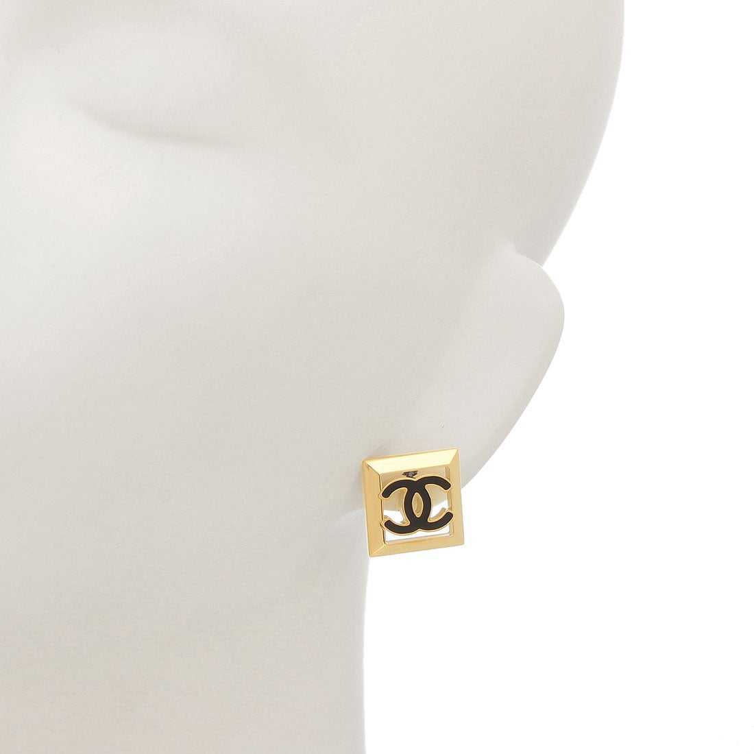 シャネル CHANEL ピアス ココマーク CCマーク ゴールド ブラック