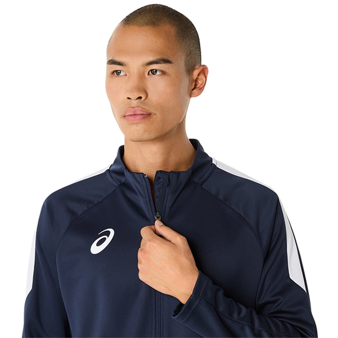 ASICS アシックス トレーニングスリムジャケット(ネイビー) 2101A315