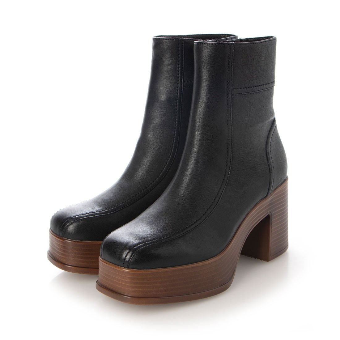 アシナガオジサン あしながおじさん 厚底チャンキーヒールブーツ