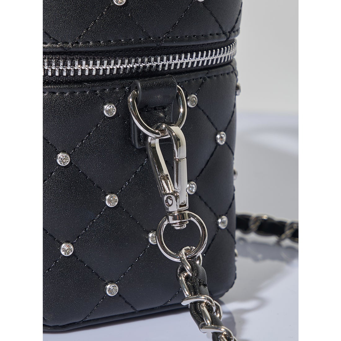 ダーリッチ Darich キルティングビジュースクエアミニバッグ （ミント