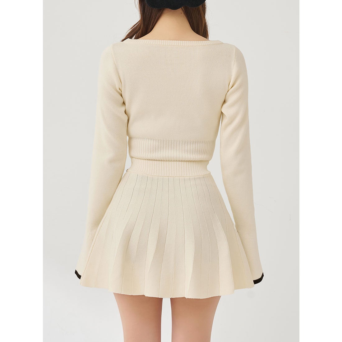 ダーリッチ Darich ウエストオープンリボンデザインニットミニ