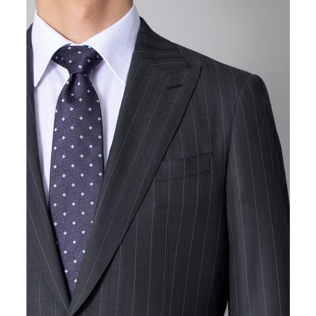 r.a.s.o. グレーオルタネイトストライプスーツ （ライトグレー） -D