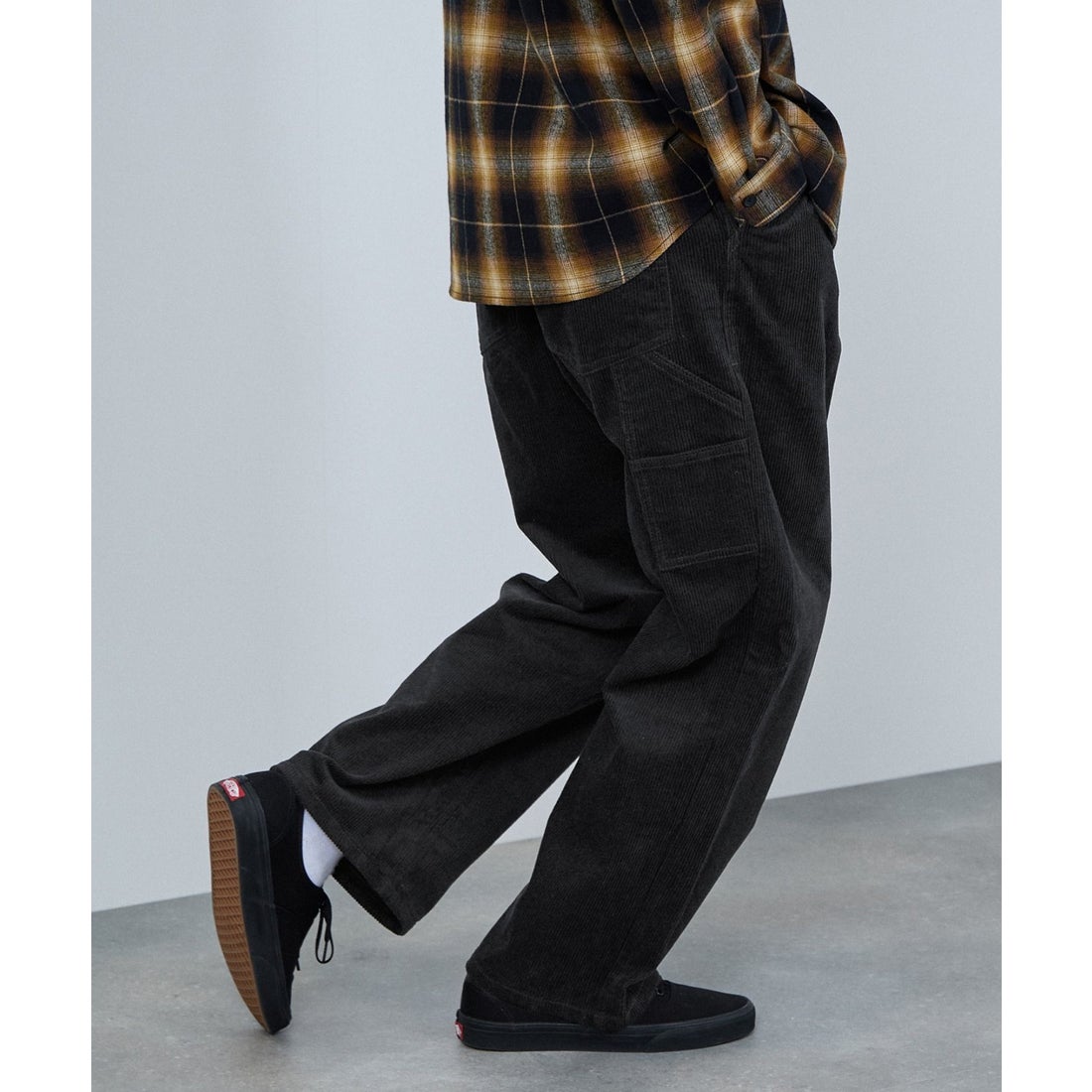 ディッキーズ Dickies コーデュロイペインターパンツ （ブラック） -靴