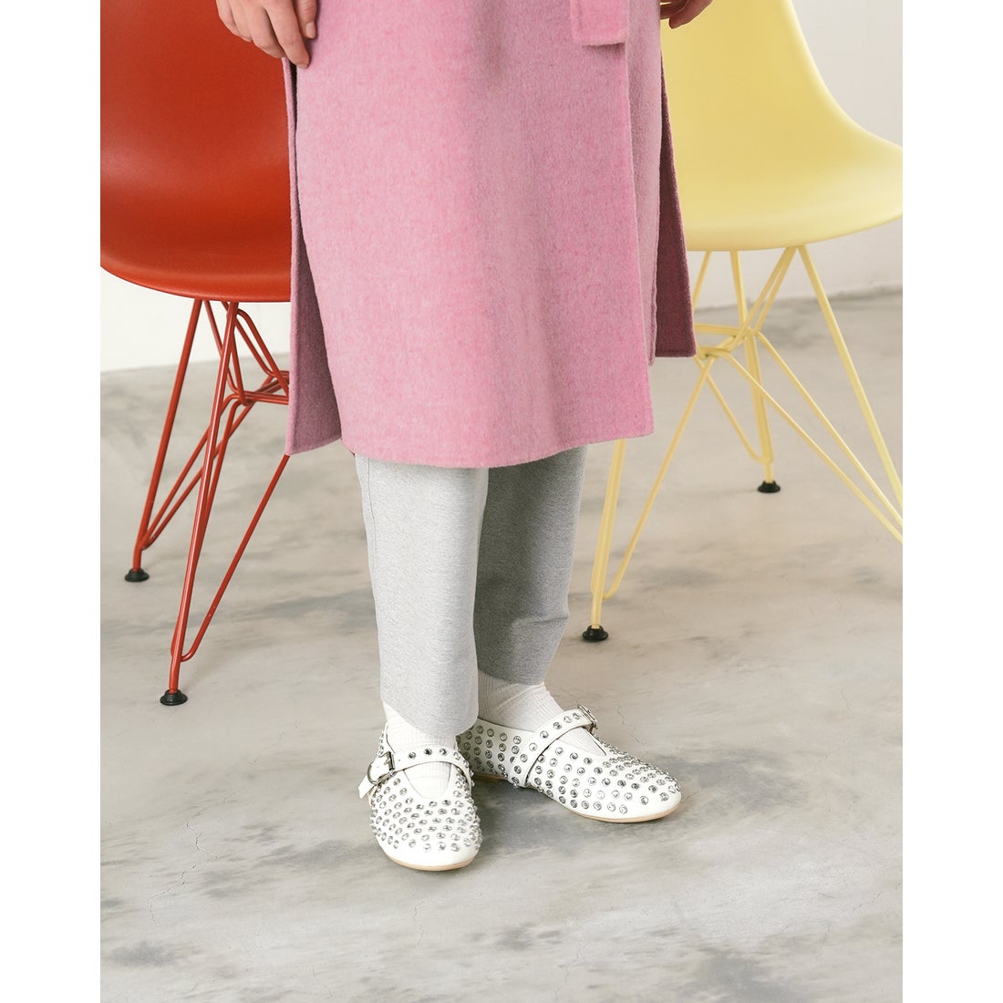 スタッズ メリージェーン （アイボリー スムース） -Emma Francis