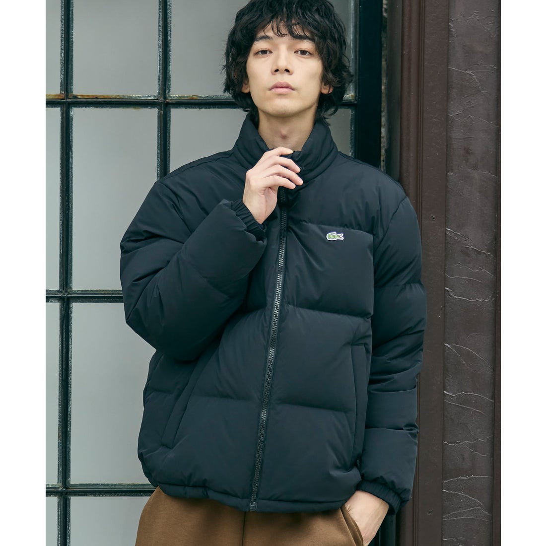 ラコステ LACOSTE 撥水ベーシックダウンジャケット （キャメル） -waja