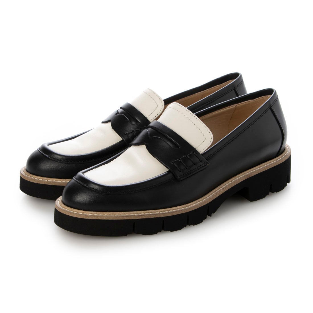 ルカ グロッシ Luca Grossi バイカラータンクソールローファー