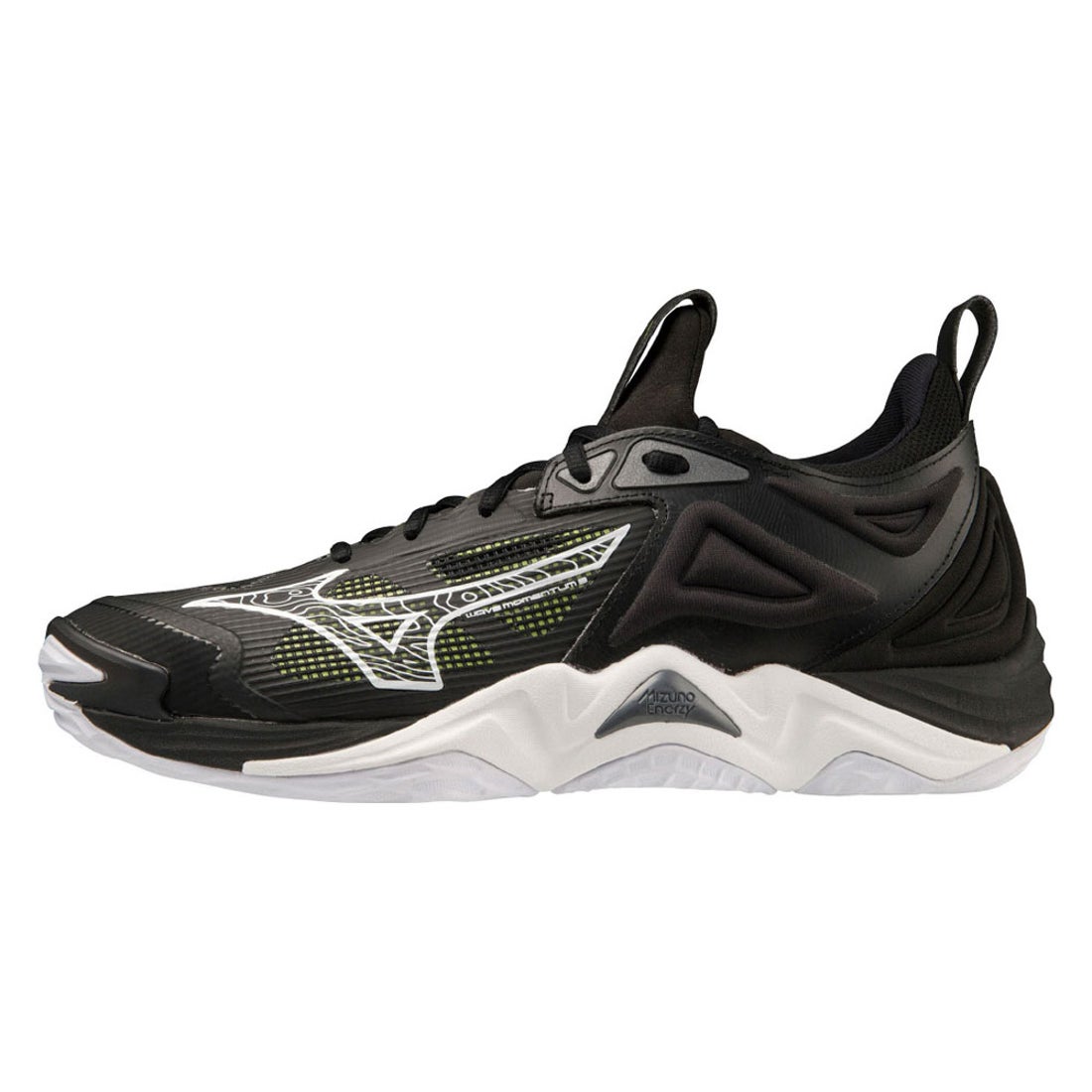 MIZUNO ミズノ WAVE MOMENTUM 3 （ブラック×ホワイト×グリーン