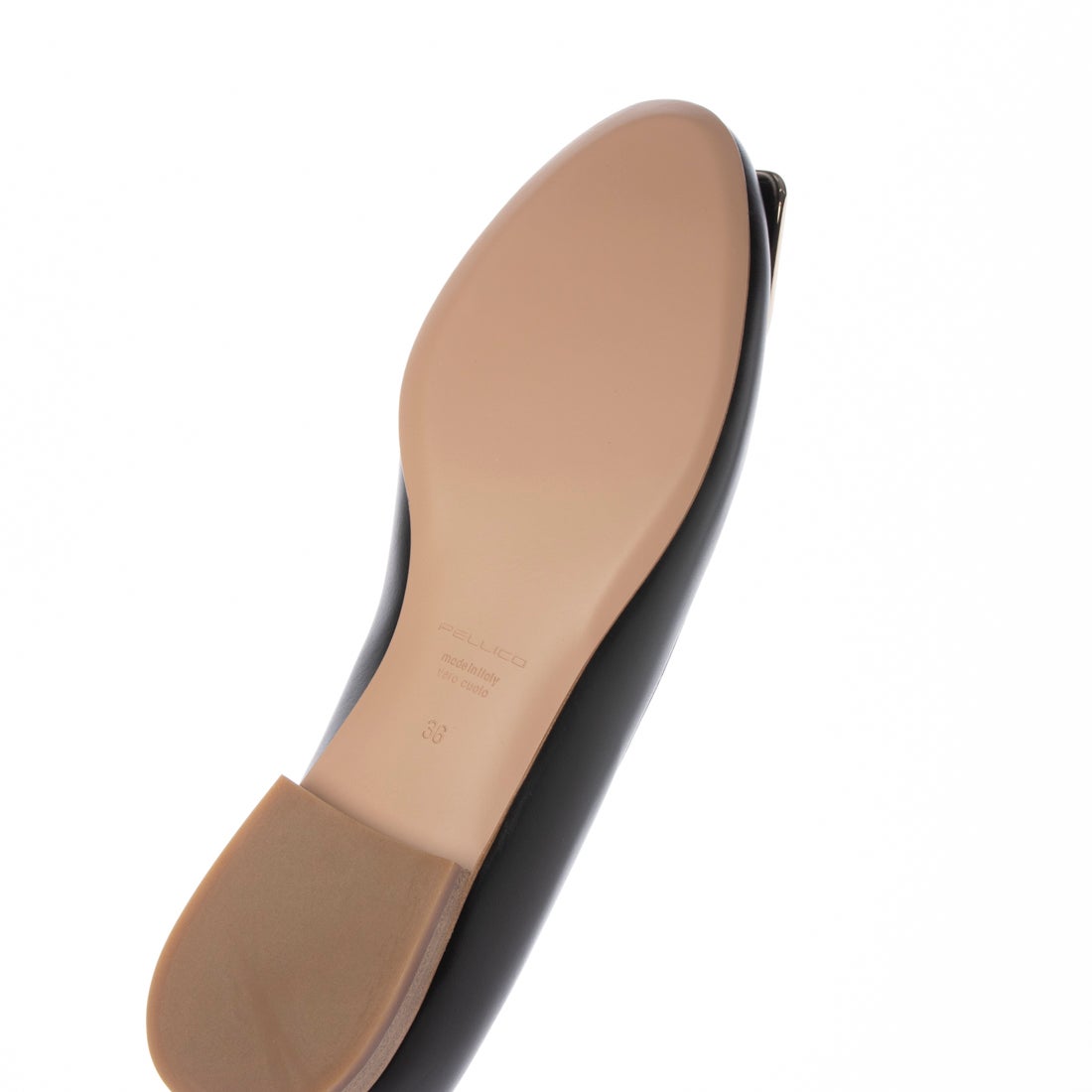 ペリーコ PELLICO GOLD ANELLI FIBBIA フラット パンプス （BLACK