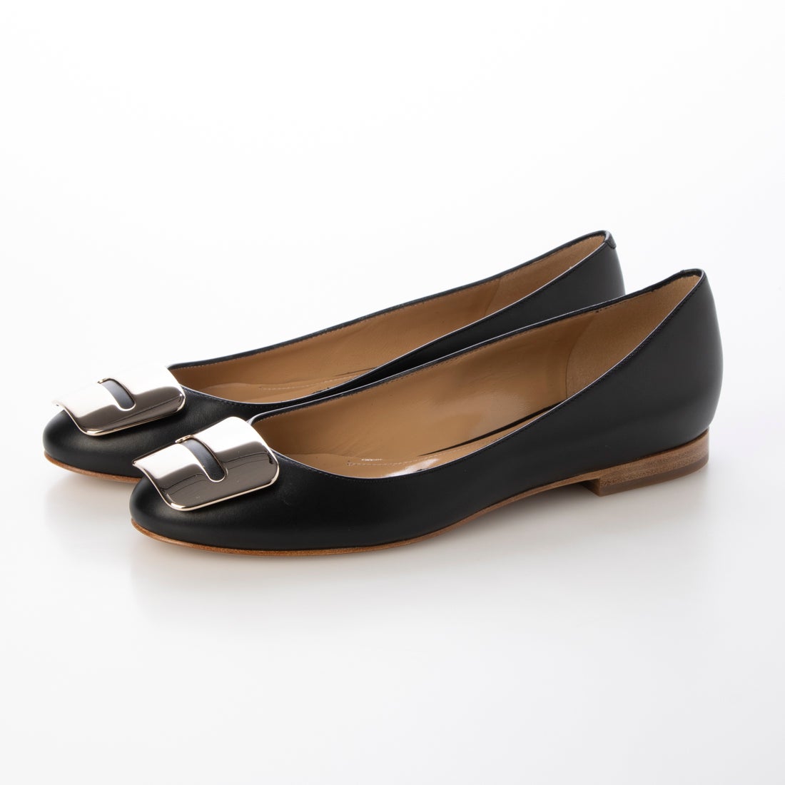 ペリーコ PELLICO GOLD ANELLI FIBBIA フラット パンプス （BLACK