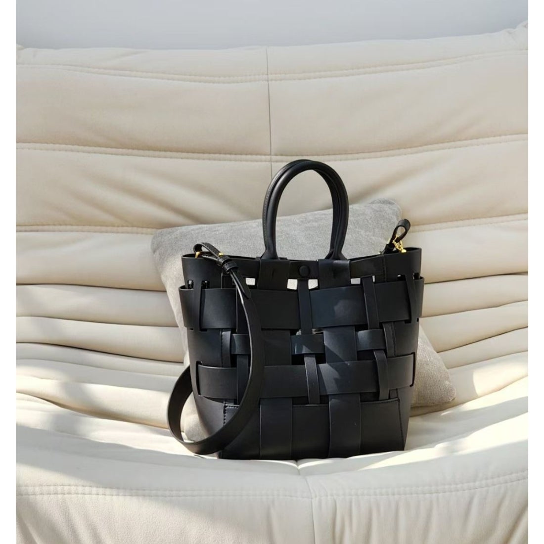 トミエコ Tomieco LEATHER トート/2wayショルダーバッグ 編み込み
