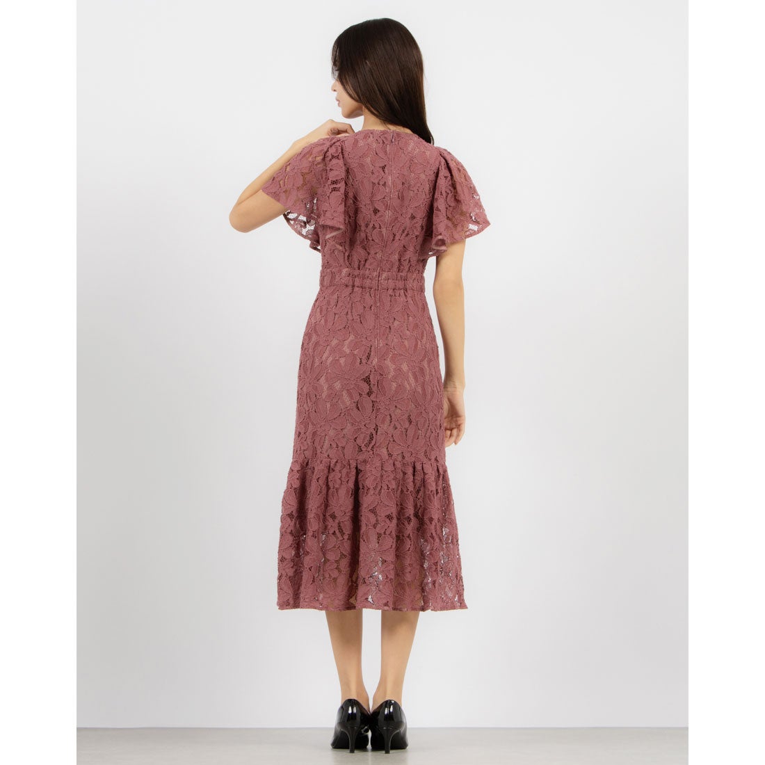 トーナル TONAL ケミカルレースフリルワンピース （ピンク