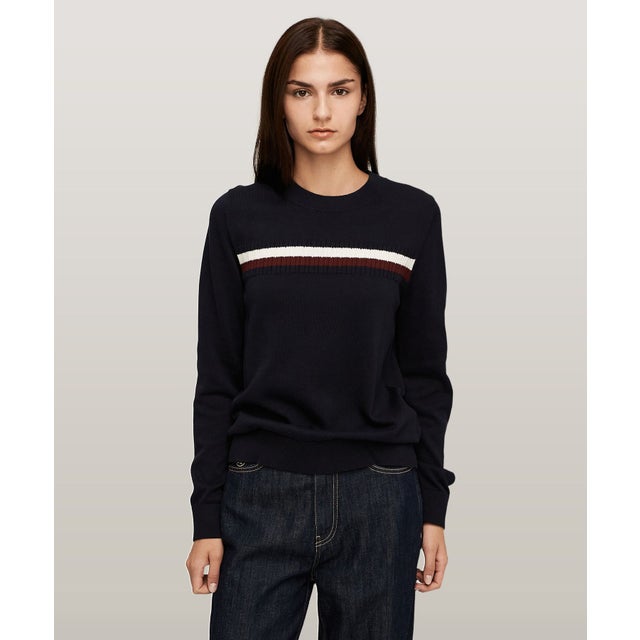 トミー ヒルフィガー TOMMY HILFIGER バーシティケーブルVネック
