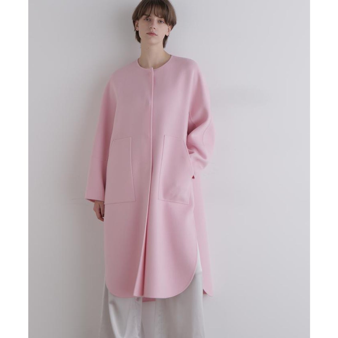 ル フィル LE PHIL ソフトウールリバーコート （ピンク