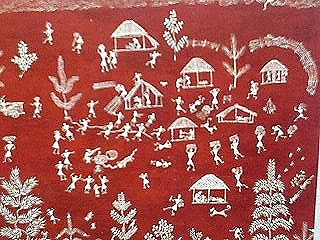 インドのフォークアート「ワルリー画」（ナマステインディアで3人の