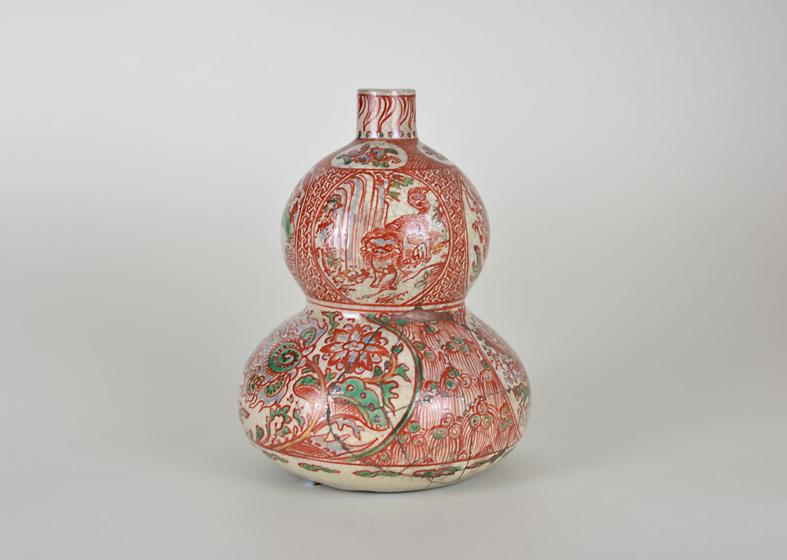 D000032-1950｜古萬古焼赤絵瓢形徳利｜本間美術館所蔵作品データベース