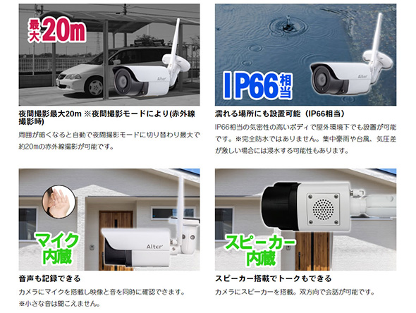 スマホ対応可能 500万画素 Wi-Fiカメラ AT-701